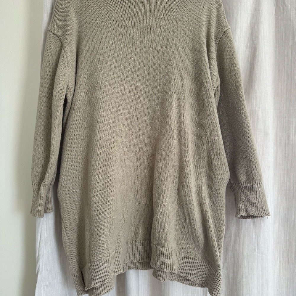 Women's Beige Oversized Sweater Dress